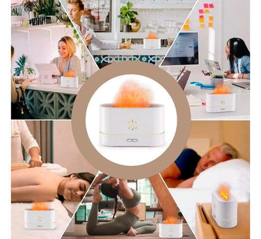Humidificador Difusor de Aroma GADNIC con Luz y Efecto Llama, Tecnología Ultrasónica - #𝑼𝑺𝒉𝒐𝒑